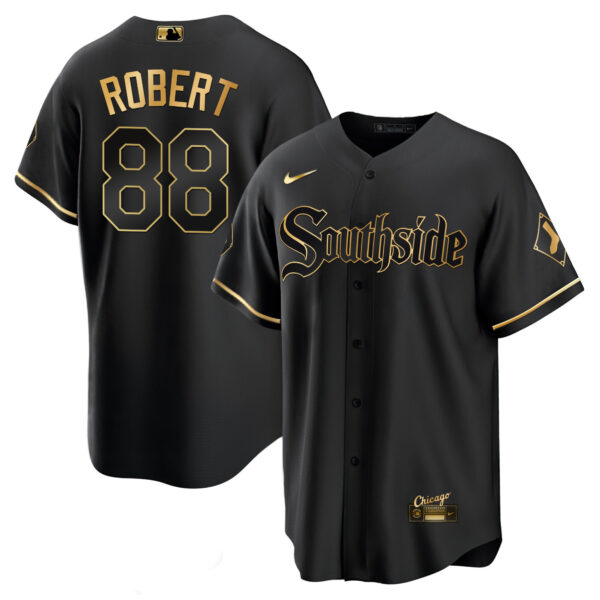 Men's Chicago White Sox Black Limited & Gold Jersey - All Stitched - Image 21