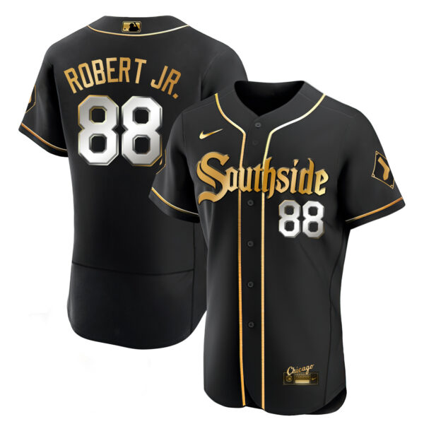 Men's Chicago White Sox Black Limited & Gold Jersey - All Stitched - Image 3