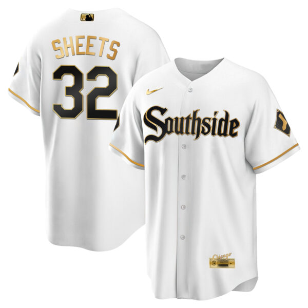 Men's Chicago White Sox Black Limited & Gold Jersey - All Stitched - Image 34