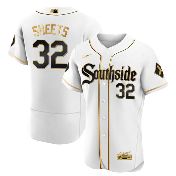 Men's Chicago White Sox Black Limited & Gold Jersey - All Stitched - Image 28