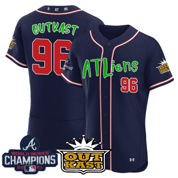 Men's Atlanta Braves Atliens Champions Flex Base Jersey - All Stitched - Image 11