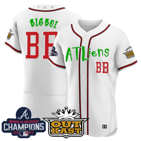 Men's Atlanta Braves Atliens Champions Flex Base Jersey - All Stitched - Image 22