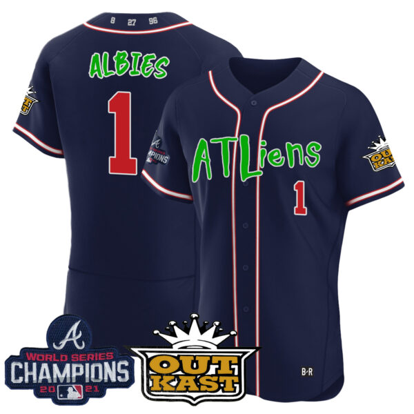 Men's Atlanta Braves Atliens Champions Flex Base Jersey - All Stitched - Image 17