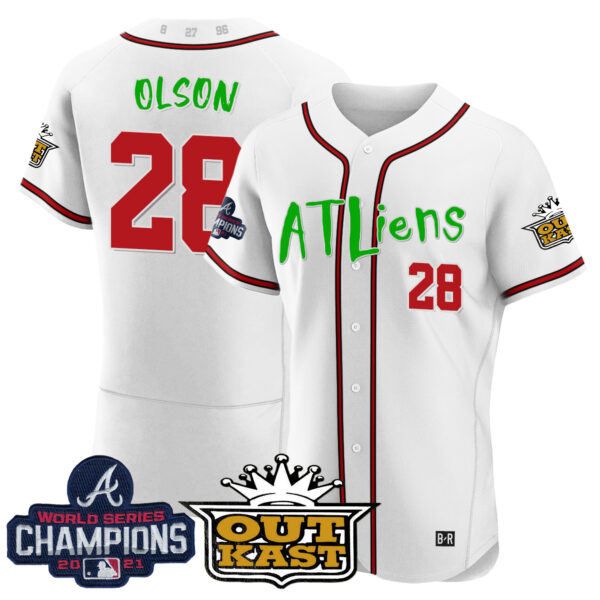 Men's Atlanta Braves Atliens Champions Flex Base Jersey - All Stitched - Image 25