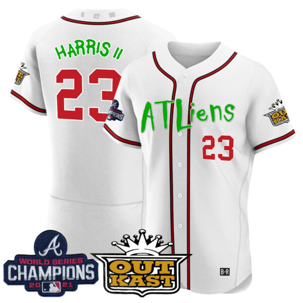 Men's Atlanta Braves Atliens Champions Flex Base Jersey - All Stitched - Image 24