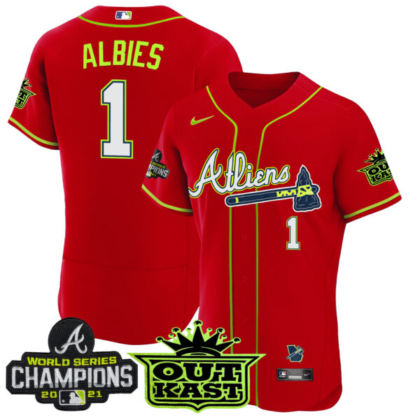 Men's Atlanta Braves Atliens Champions Flex Base Jersey - All Stitched - Image 44