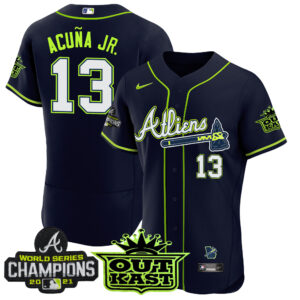 Men's Atlanta Braves Atliens Champions Flex Base Jersey - All Stitched