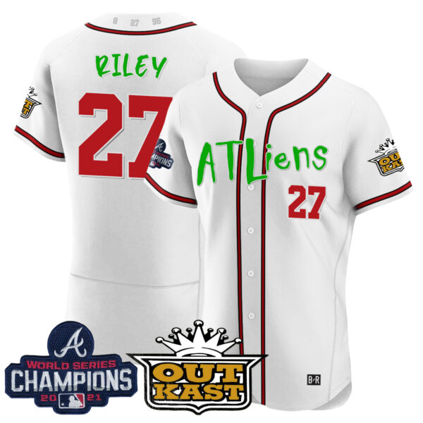 Men's Atlanta Braves Atliens Champions Flex Base Jersey - All Stitched - Image 23