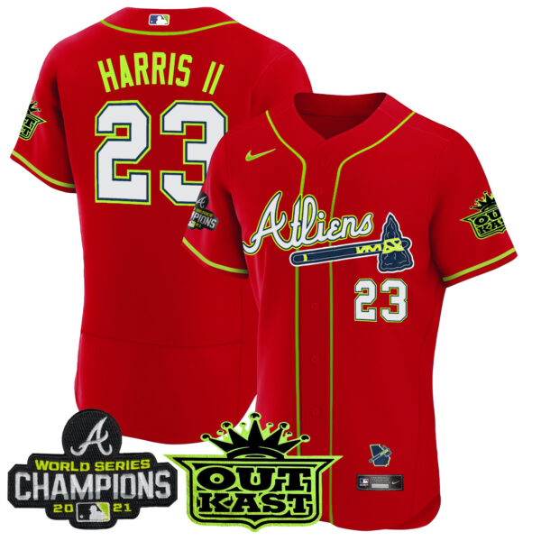 Men's Atlanta Braves Atliens Champions Flex Base Jersey - All Stitched - Image 42