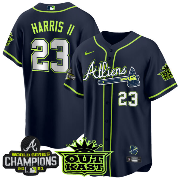 Men's Atlanta Braves Atliens Champions Cool Base Jersey - All Stitched - Image 6