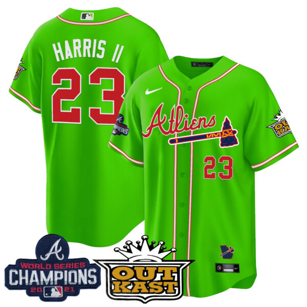 Men's Atlanta Braves Atliens Champions Cool Base Jersey - All Stitched - Image 33