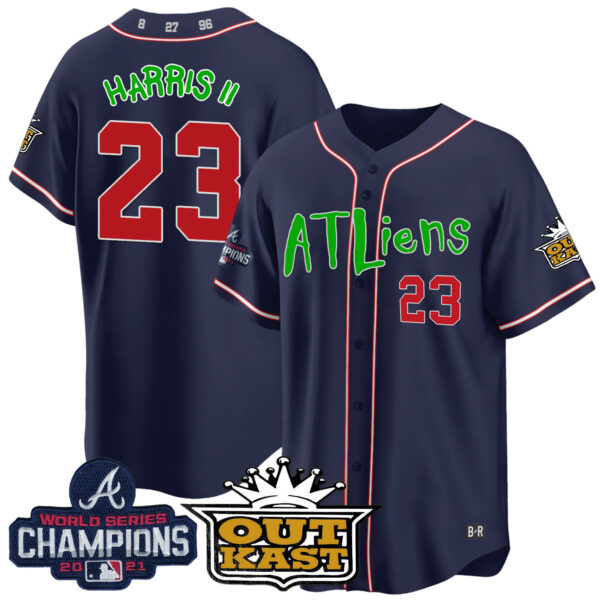 Men's Atlanta Braves Atliens Champions Cool Base Jersey - All Stitched - Image 15