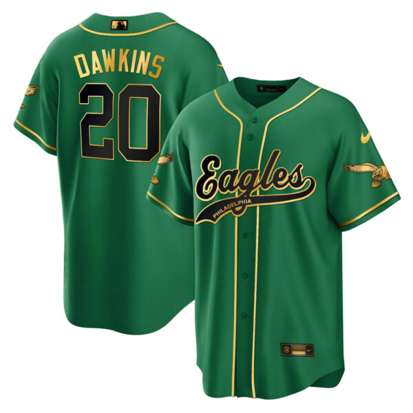 Men's Eagles Kelly Green Baseball Limited Jersey - All Stitched - Image 14
