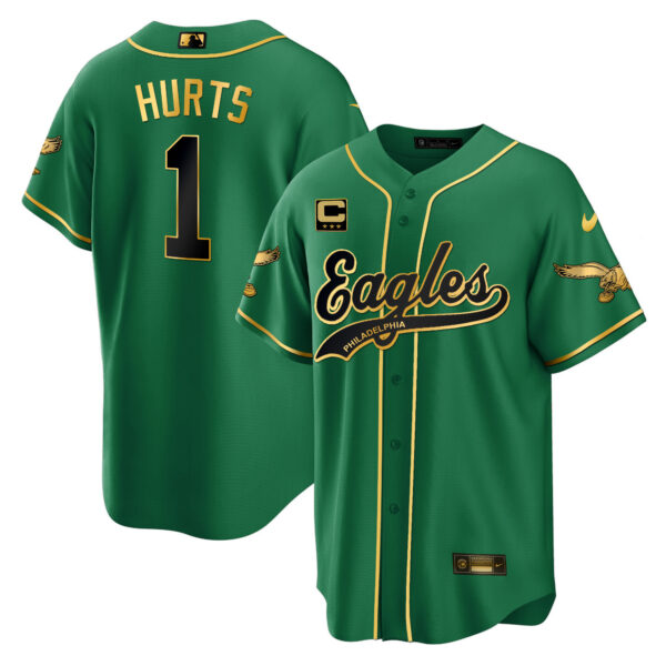 Men's Eagles Kelly Green Baseball Limited Jersey - All Stitched - Image 10