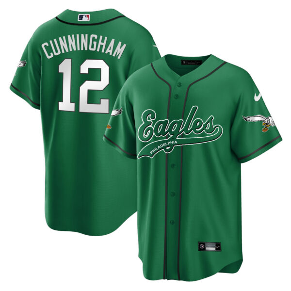 Men's Eagles Kelly Green Baseball Limited Jersey - All Stitched - Image 48