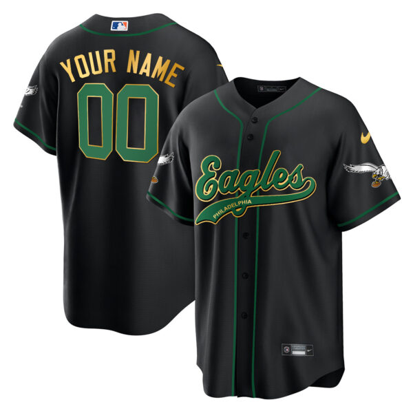Eagles Kelly Green Baseball Custom Jersey - All Stitched - Image 6