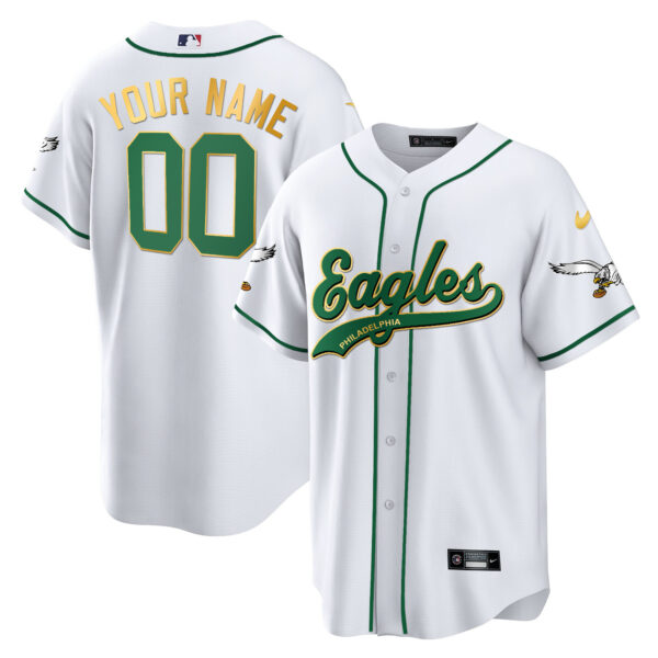 Eagles Kelly Green Baseball Custom Jersey - All Stitched - Image 5