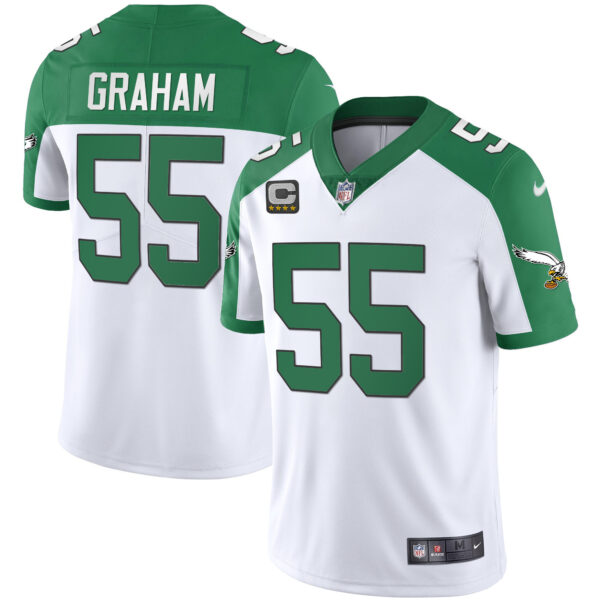Men's Eagles Alternate Kelly Green & Gold Jersey - All Stitched - Image 4