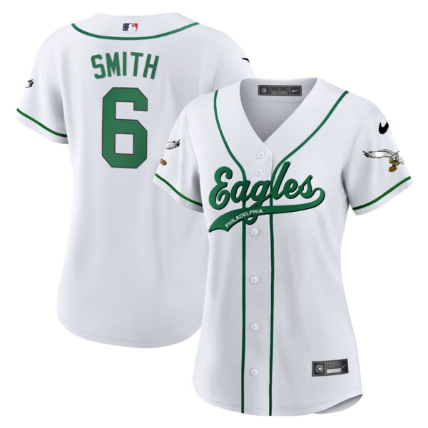 Women's Eagles Kelly Green Baseball Jersey - All Stitched - Image 13