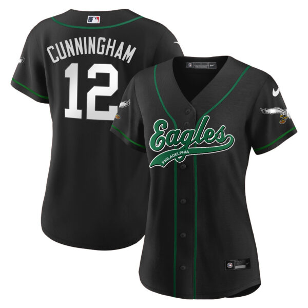 Women's Eagles Kelly Green Baseball Jersey - All Stitched - Image 23