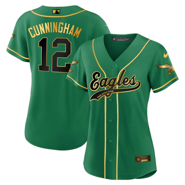 Women's Eagles Kelly Green Baseball Limited Jersey - All Stitched - Image 11