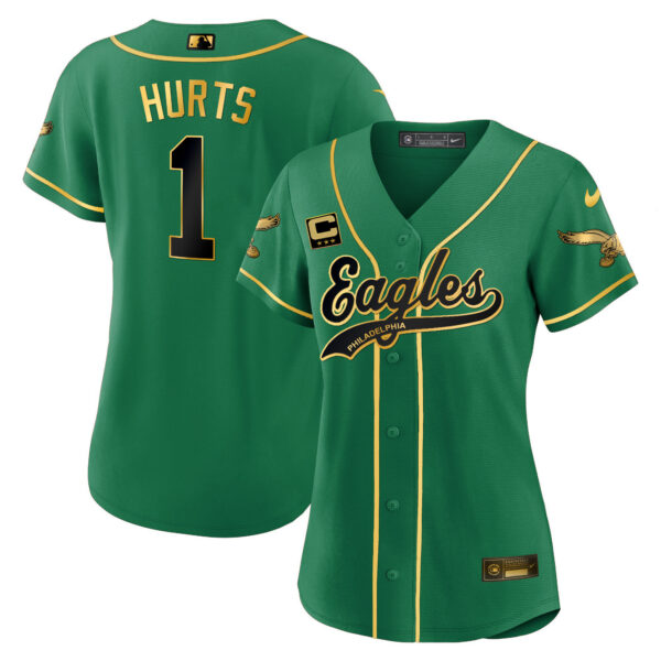 Women's Eagles Kelly Green Baseball Limited Jersey - All Stitched - Image 9