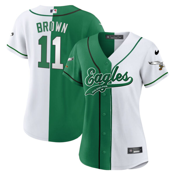 Women's Eagles Kelly Green Baseball Limited Jersey - All Stitched - Image 42