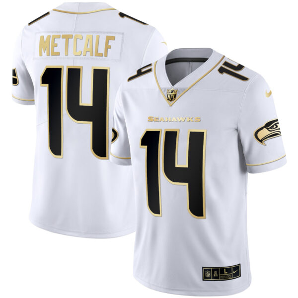 Men's Seattle Seahawks Gold Player Jersey - All Stitched - Image 4