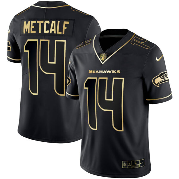 Men's Seattle Seahawks Gold Player Jersey - All Stitched - Image 18