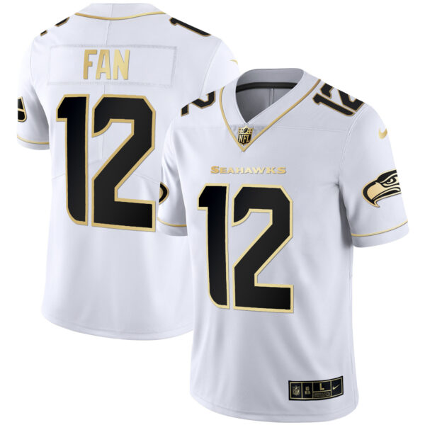 Men's Seattle Seahawks Gold Player Jersey - All Stitched - Image 7