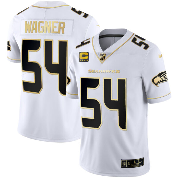 Men's Seattle Seahawks Gold Player Jersey - All Stitched - Image 2
