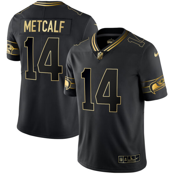 Men's Seahawks Throwback & Gold Jersey - All Stitched - Image 39