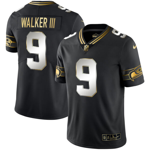 Men's Seahawks Throwback & Gold Jersey - All Stitched - Image 26