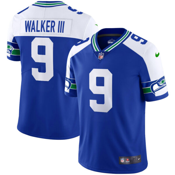 Men's Seahawks Throwback & Gold Jersey - All Stitched - Image 47
