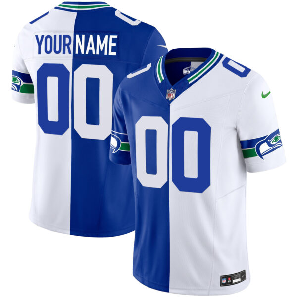 Seahawks Throwback & Gold Vapor Limited Custom Jersey - All Stitched - Image 3