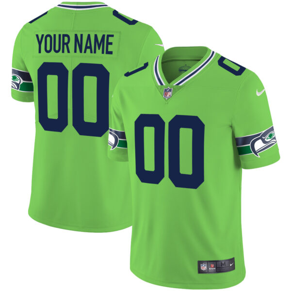 Seahawks Throwback & Gold Custom Jersey V2 - All Stitched - Image 2
