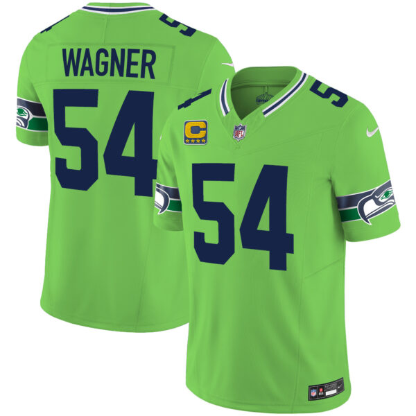 Men's Seahawks Throwback & Gold Vapor Limited Jersey V2 - All Stitched - Image 9