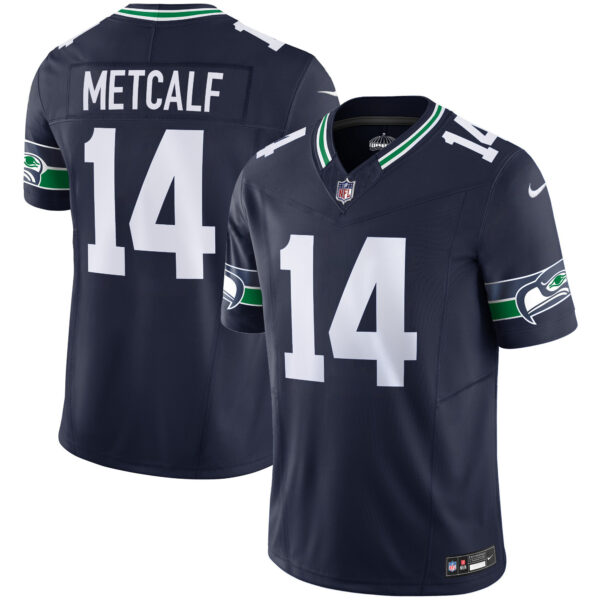 Men's Seahawks Throwback & Gold Vapor Limited Jersey V2 - All Stitched - Image 4