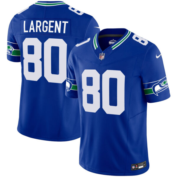 Men's Seahawks Throwback & Gold Vapor Limited Jersey V2 - All Stitched - Image 20