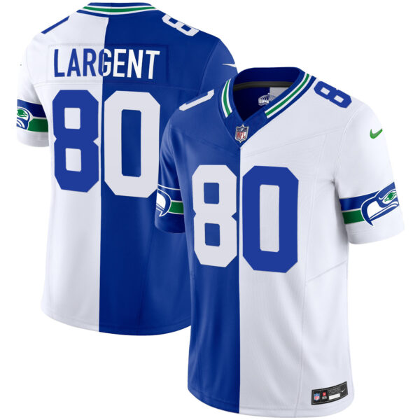Men's Seahawks Throwback & Gold Vapor Limited Jersey V2 - All Stitched - Image 34