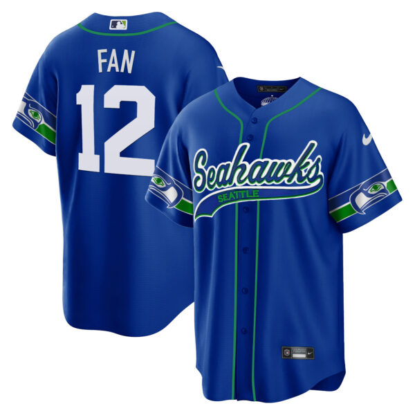Men's Seahawks Throwback & Gold Cool Base Jersey V2 - All Stitched - Image 23