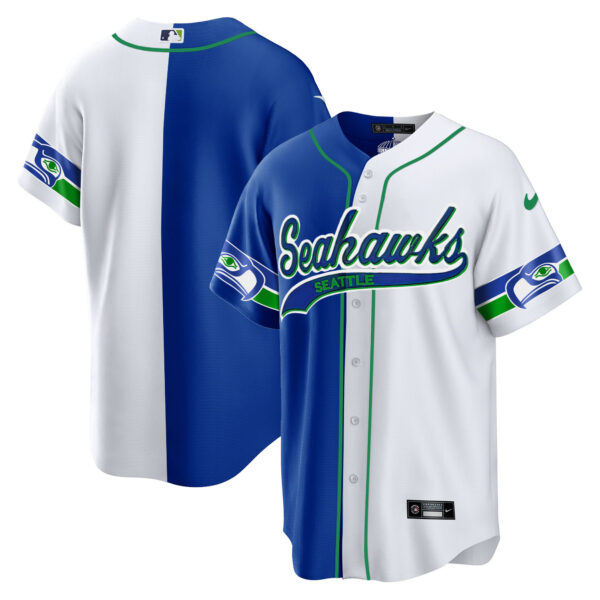 Men's Seahawks Throwback & Gold Cool Base Jersey V2 - All Stitched - Image 40