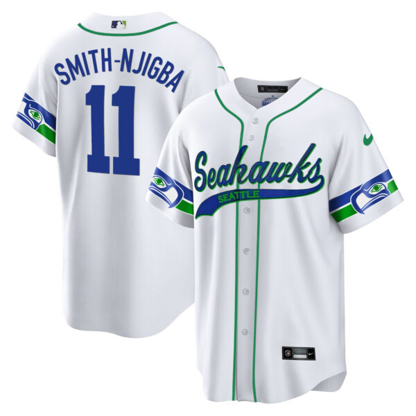 Men's Seahawks Throwback & Gold Cool Base Jersey V2 - All Stitched - Image 25