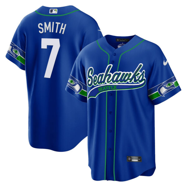 Men's Seahawks Throwback & Gold Cool Base Jersey V2 - All Stitched - Image 19