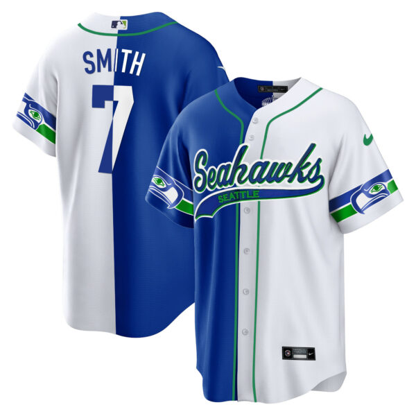 Men's Seahawks Throwback & Gold Cool Base Jersey V2 - All Stitched - Image 35