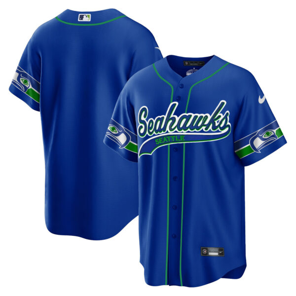 Men's Seahawks Throwback & Gold Cool Base Jersey V2 - All Stitched - Image 24