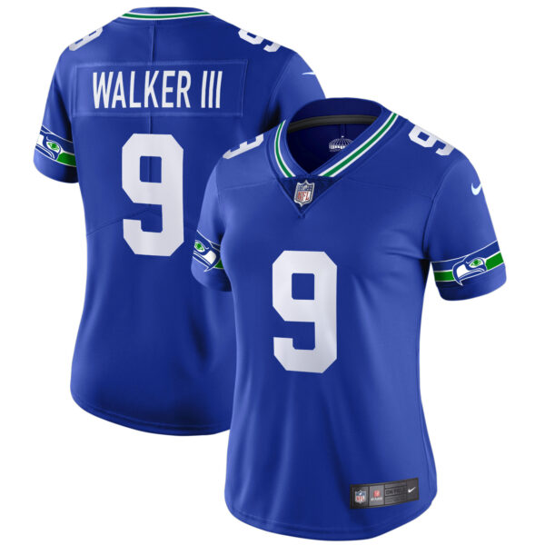 Women's Seahawks Throwback & Gold Jersey - All Stitched - Image 5