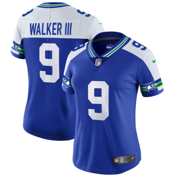 Women's Seahawks Throwback & Gold Jersey - All Stitched - Image 26