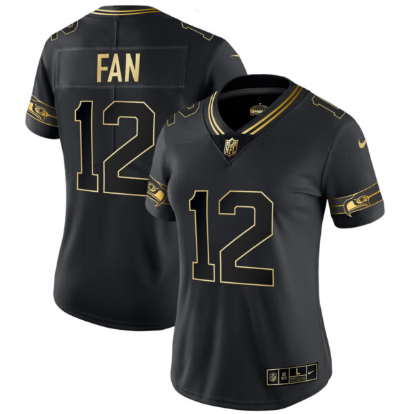 Women's Seahawks Throwback & Gold Jersey - All Stitched - Image 49
