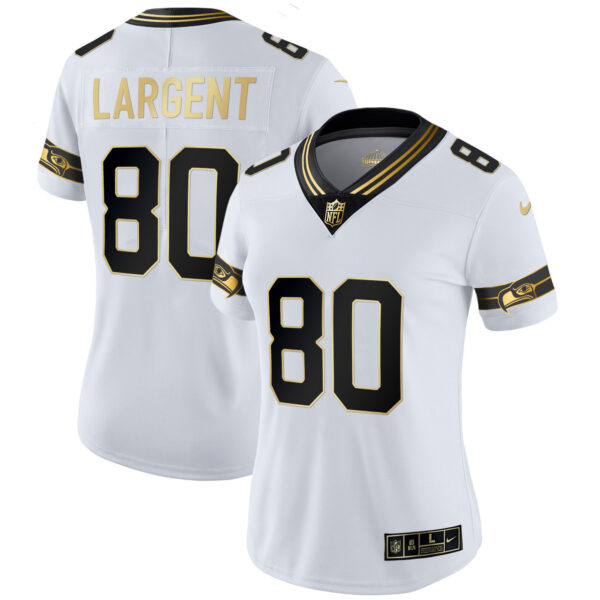 Women's Seahawks Throwback & Gold Jersey - All Stitched - Image 41